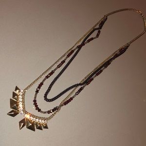 Purple and gold Costume Necklace